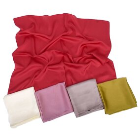 Silk Hijab Supplier - OEM 70x70cm Plain Satin Muslim Scarf