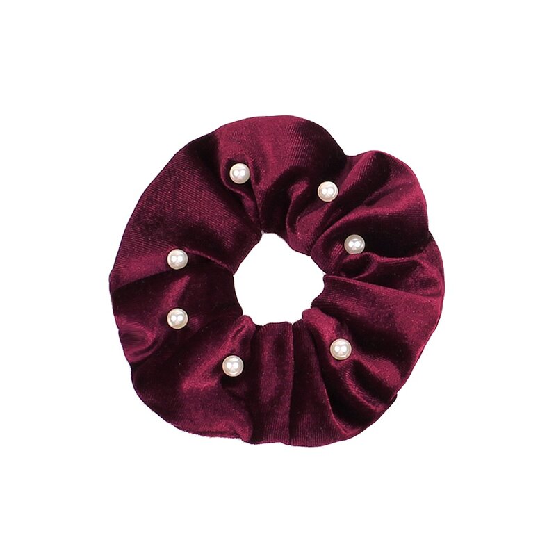 Velvet Scrunchies Supplier - OEM Fashion Pearl Hair Accessories