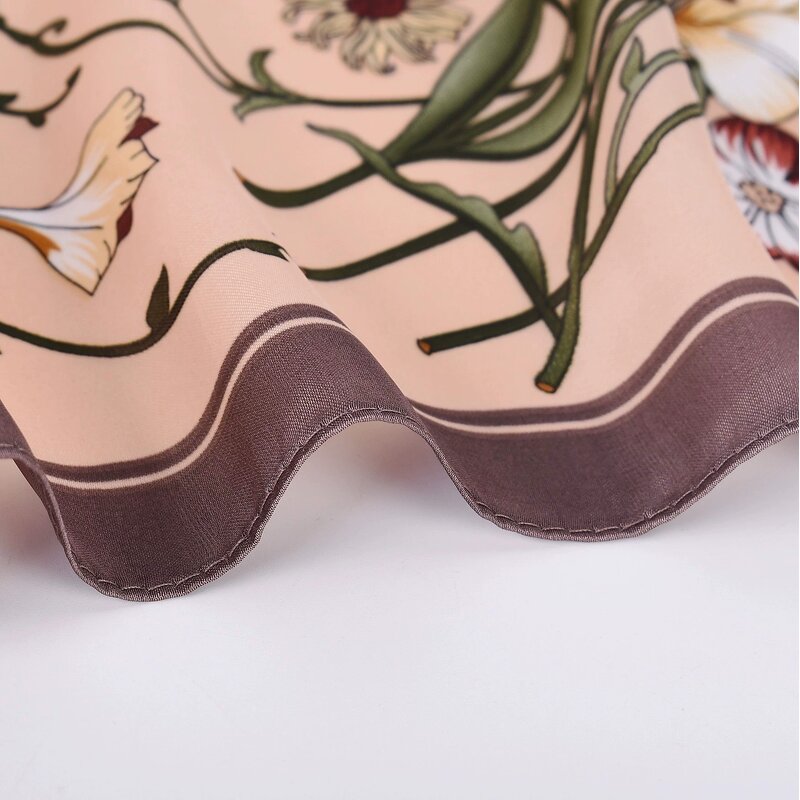 Satin Bandana Manufacturer - OEM Ladies Floral Silk-Like Sleep Scarf