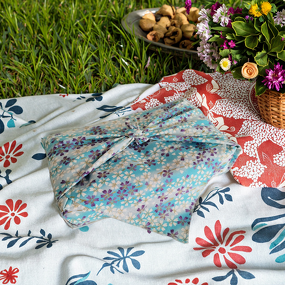 Floral Furoshiki Supplier - OEM Butterfly Design Bento Box Bandana