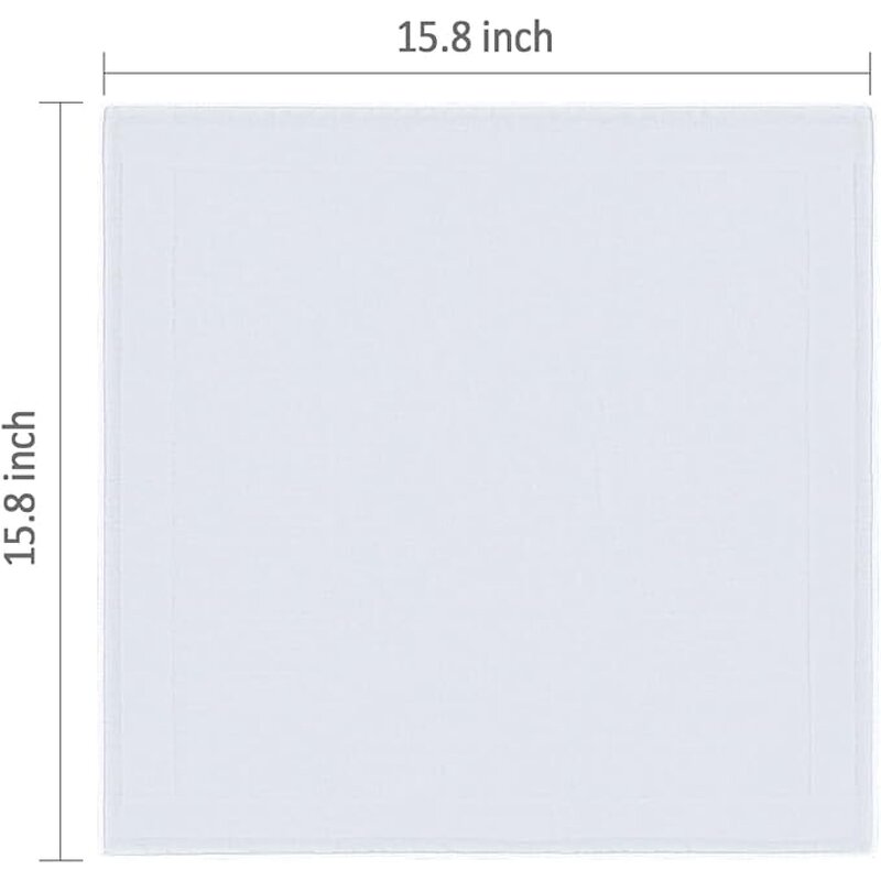 Cotton Pocket Square Factory - OEM Premium 40S White Plain Hankies