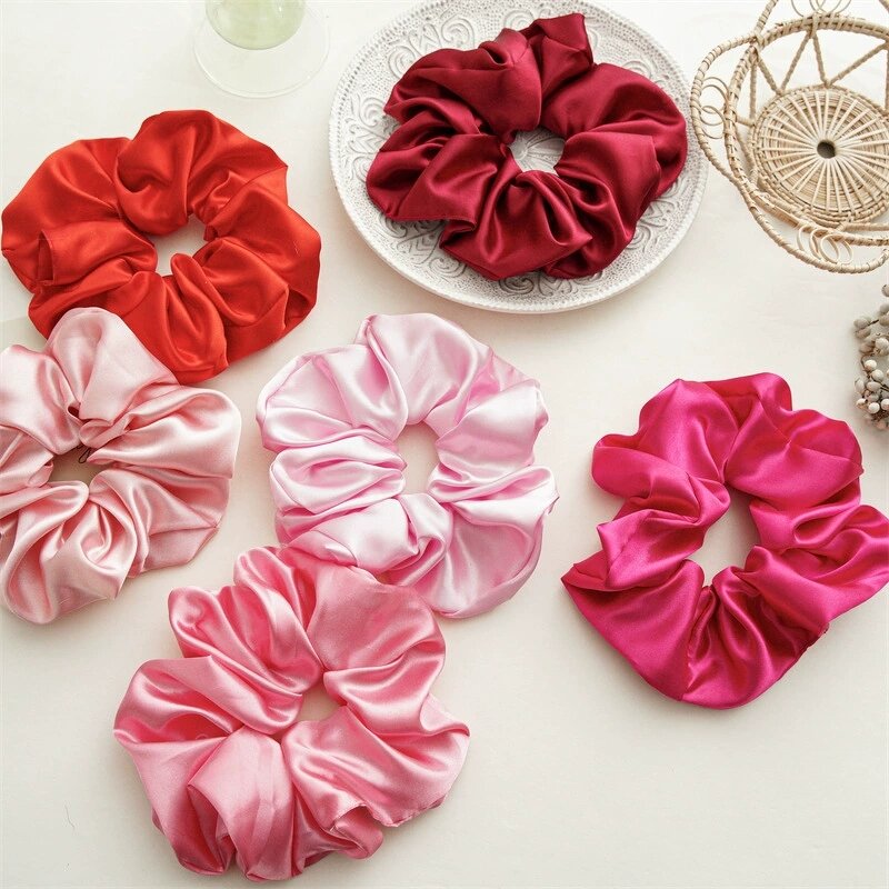 Jumbo Scrunchies Supplier - OEM XXXL Large Satin Elastic Hairbands