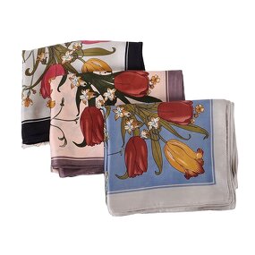 Satin Bandana Manufacturer - OEM Ladies Floral Silk-Like Sleep Scarf