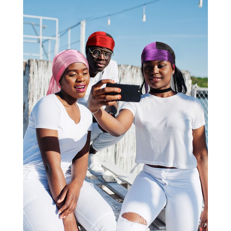 Silk Durag Manufacturer - OEM Two Tone Pirate Style Headwrap