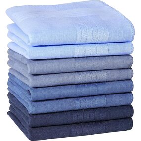 Blue Handkerchief Supplier - OEM 8pcs Assorted Color Cotton Hankies