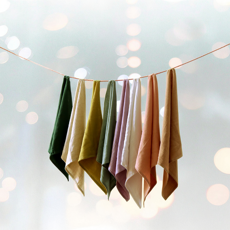 Tea Towel Factory - OEM 40x40cm Highly Absorbent Cotton Linen Napkins