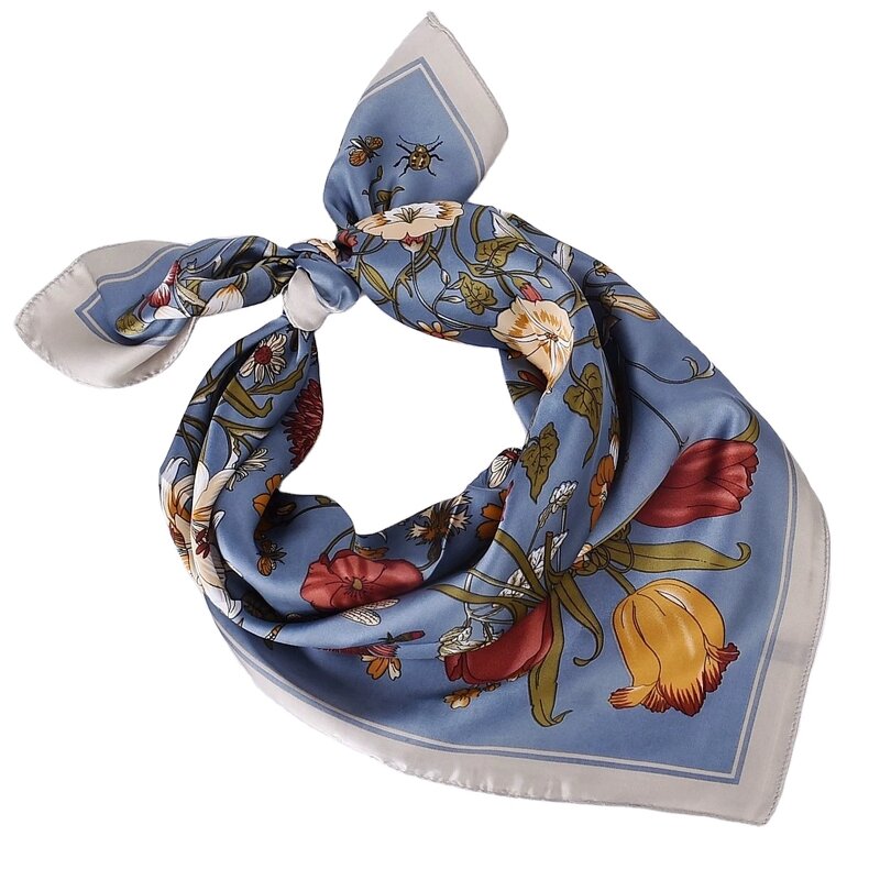 Satin Bandana Manufacturer - OEM Ladies Floral Silk-Like Sleep Scarf