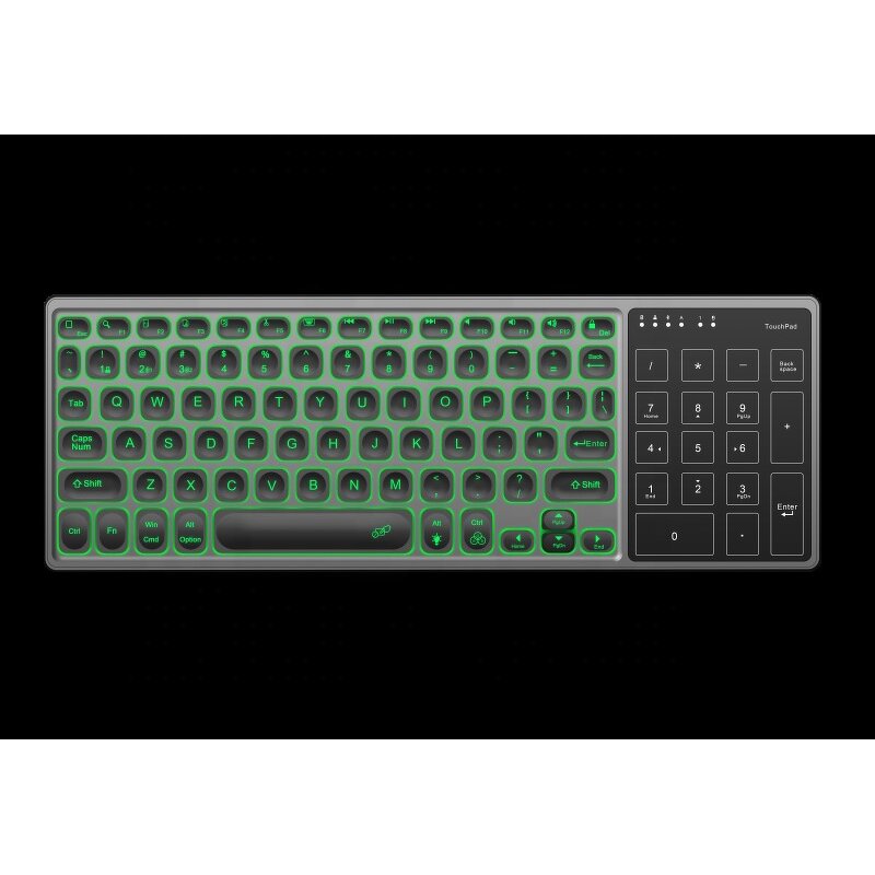 Wireless Keyboard Factory - OEM Dual Mode LED RGB Touchpad Numeric