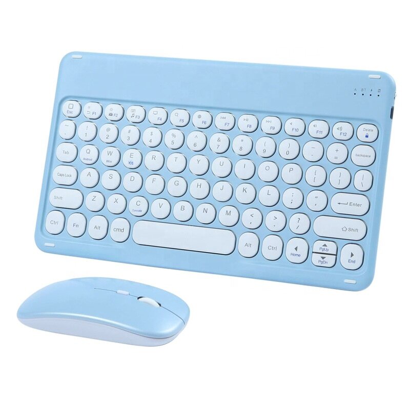 Keyboard Mouse Set Factory - OEM Mini Thin Colorful Round Keys Wireless