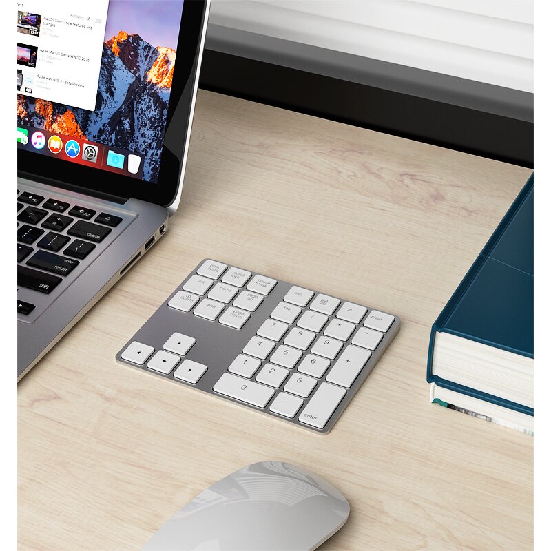 Wireless Numeric Keypad Factory - OEM OEM Silver Grey Scissor-Style BT