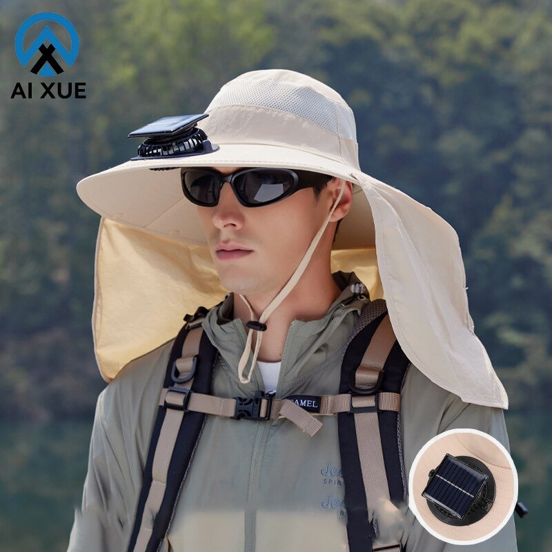 Solar Fishing Cap Manufacturer - OEM Men's Women's Cool Solar Fan Character