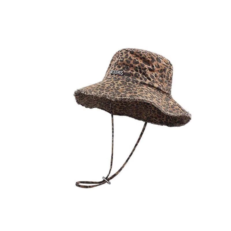 Leopard Sun Hat Supplier - OEM Korean Style Retro 3D Embroidery Denim