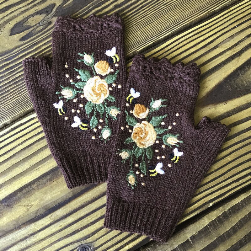 Knitted Gloves Supplier - OEM Winter Plain Casual Women's Warm Full Finger
