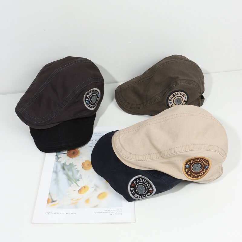 Beret Hat Factory - OEM Unisex Adult Custom Logo Sporty Designs Checkered