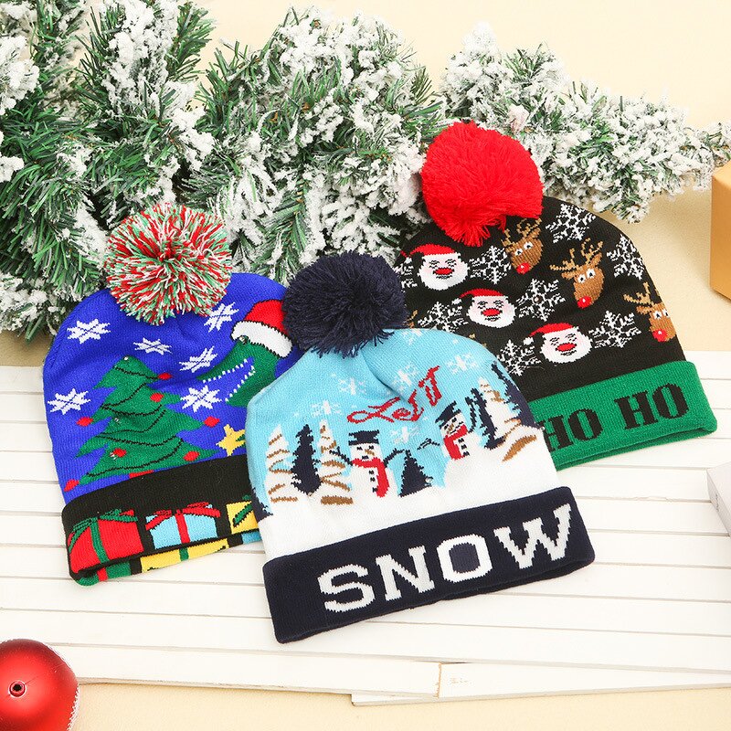 LED Knitted Hat Manufacturer - OEM Children's Winter Digital Printed Beanie
