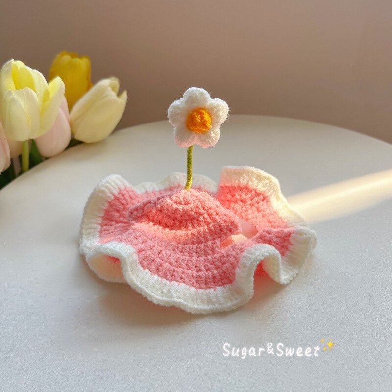 Cat Hat Supplier - OEM Cute Flower Handmade Funny Pet Headwear