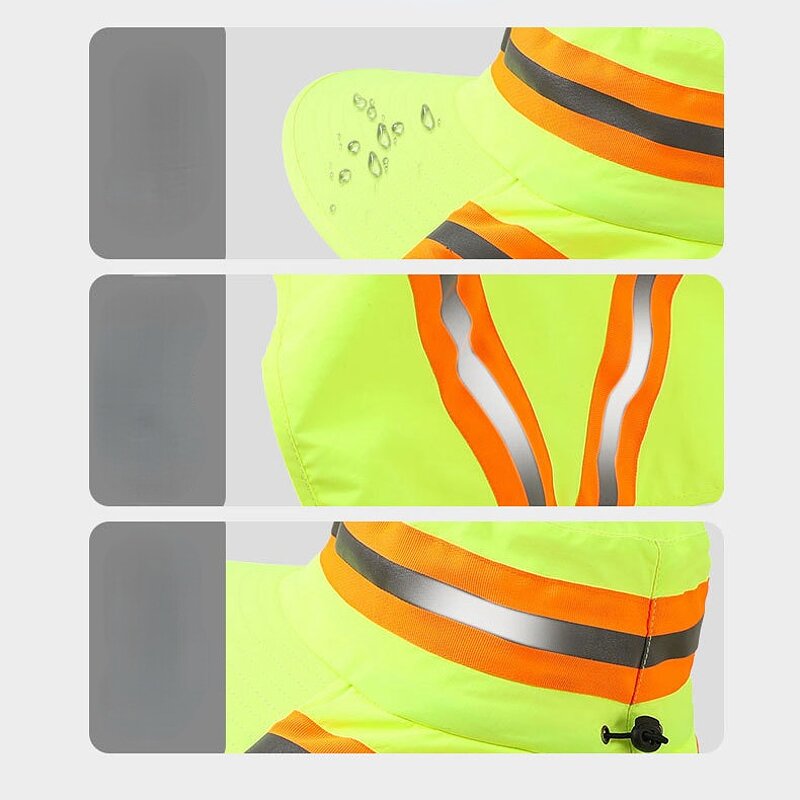 Reflective Bucket Hat Supplier - OEM Outdoor Hard Hat Neck Flap Sun Caps