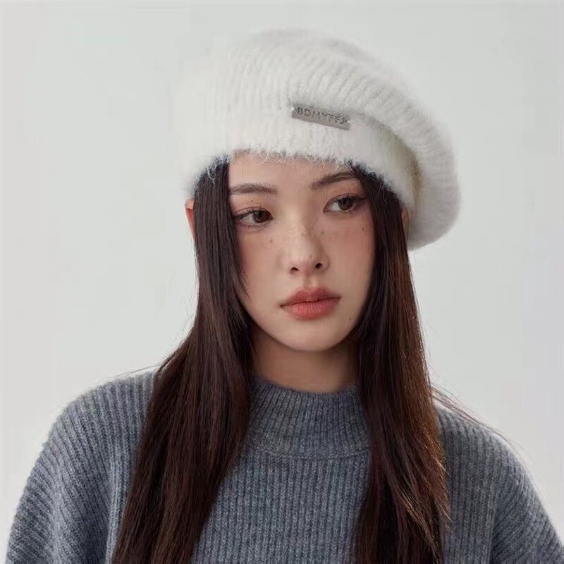 Mauhair Beret Factory - OEM 2025 New Style Knitted Korean Character Big