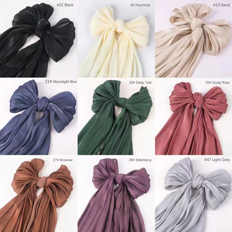 Muslim Hijab Scarf Supplier - OEM Spring Summer Chiffon Long Solid Color