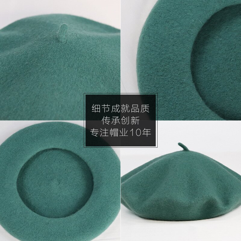 Wool Beret Supplier - OEM Factory Custom Wholesale Winter Embroidery Logo