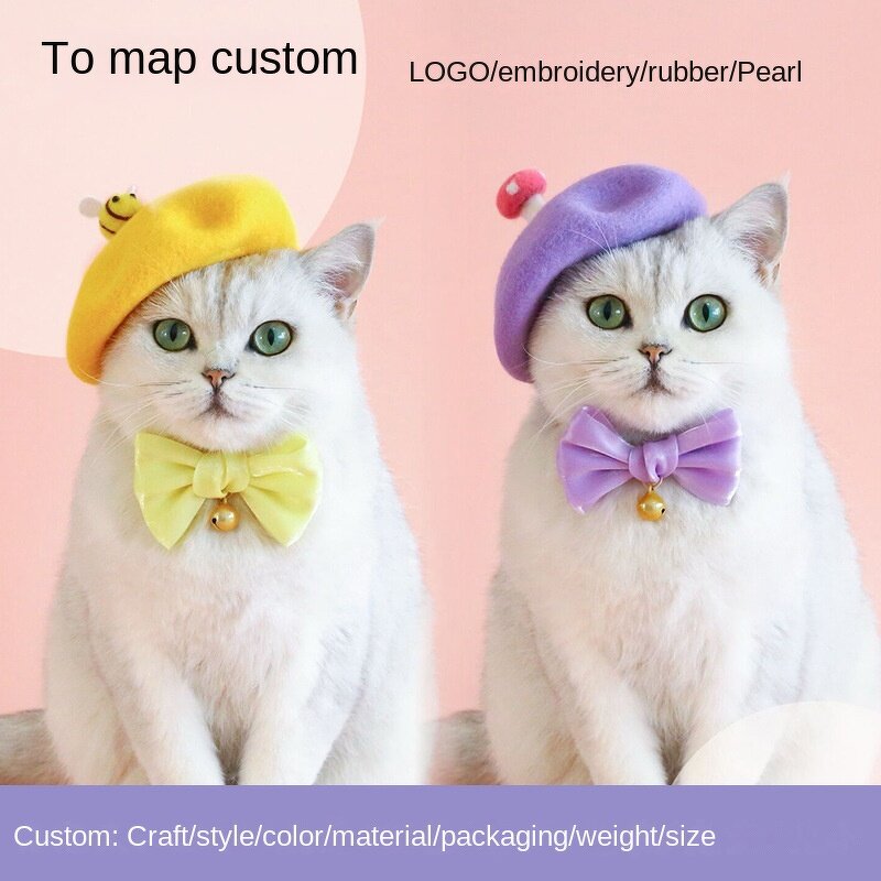 Pet Beret Supplier - OEM Hot Selling Customizable Dog Accessory Painter