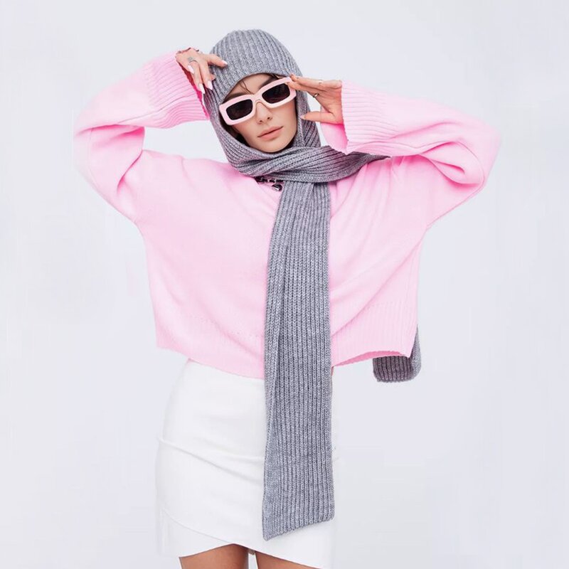 Knitted Hat Scarf Manufacturer - OEM Manufacturer's New Unisex Wool Hooded