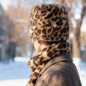 Winter Bucket Hat Factory - OEM 2026 Leopard Cheetah Printed Faux Fur