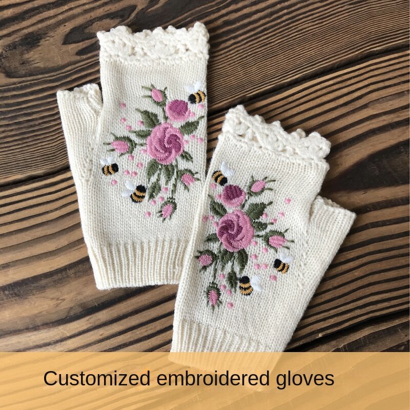 Knitted Gloves Supplier - OEM Winter Plain Casual Women's Warm Full Finger