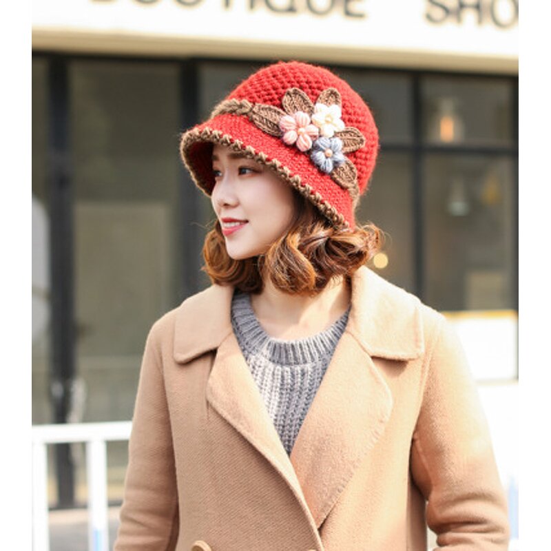 Wool Knitted Hat Factory - OEM Women's Winter Warm Windproof Fleece Lining