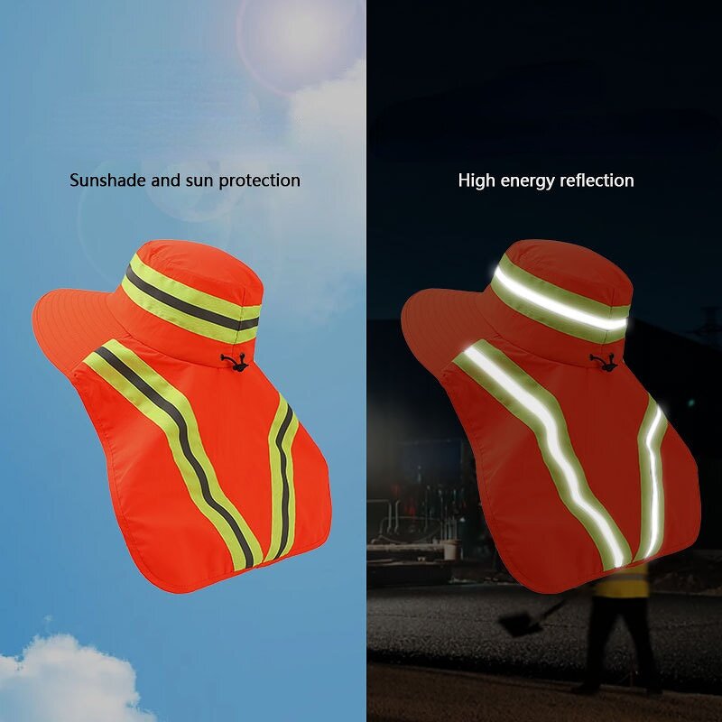 Reflective Bucket Hat Supplier - OEM Outdoor Hard Hat Neck Flap Sun Caps