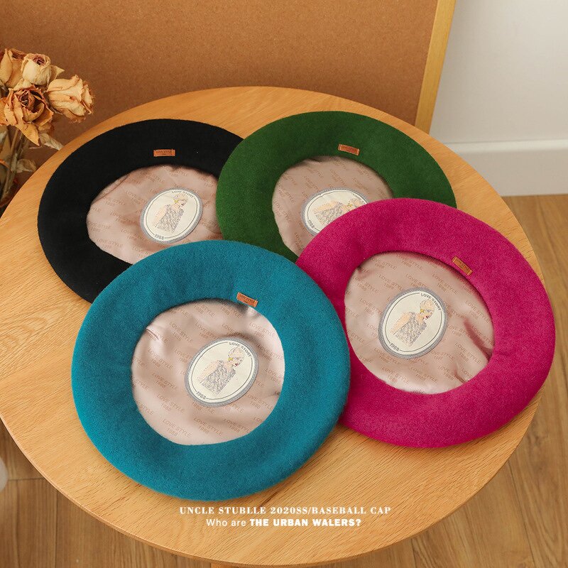 Women's Beret Supplier - OEM High Quality Vintage PU Leather Labeled