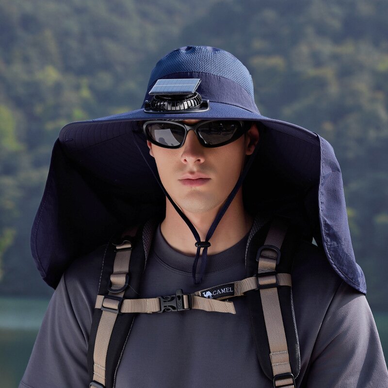 Solar Fishing Cap Manufacturer - OEM Men's Women's Cool Solar Fan Character