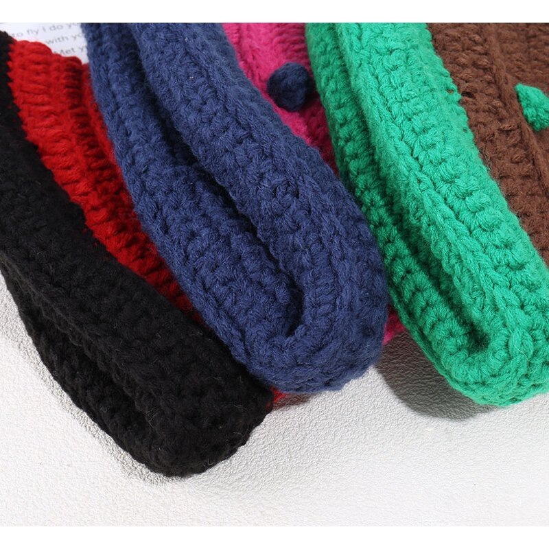 Winter Accessories Supplier - OEM Wholesale 4 Colors Knitted Beanie Scarf