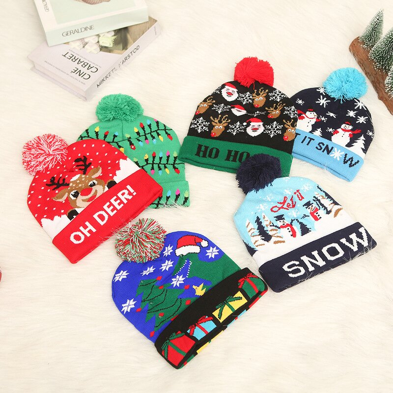 LED Knitted Hat Manufacturer - OEM Children's Winter Digital Printed Beanie
