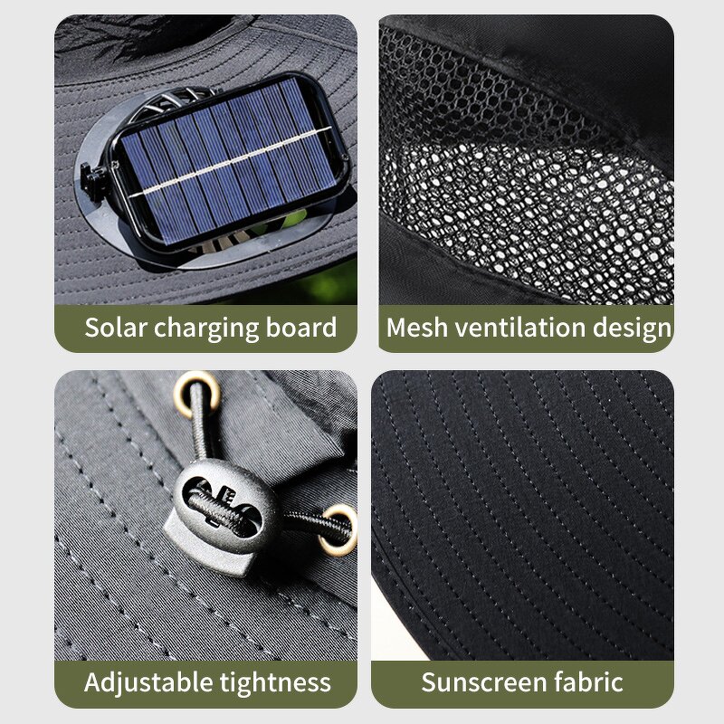 Solar Fan Cap Factory - OEM Hot Selling Simple Two Built-in Solar Fans