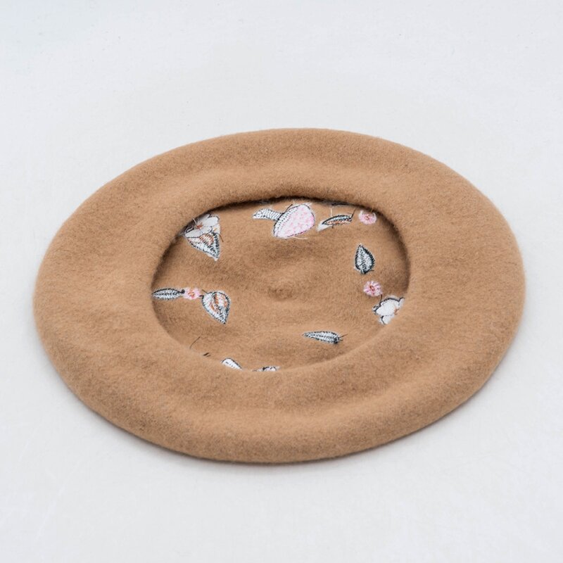 Wool Beret Factory - OEM Thickened Custom Embroidered Party Outdoor