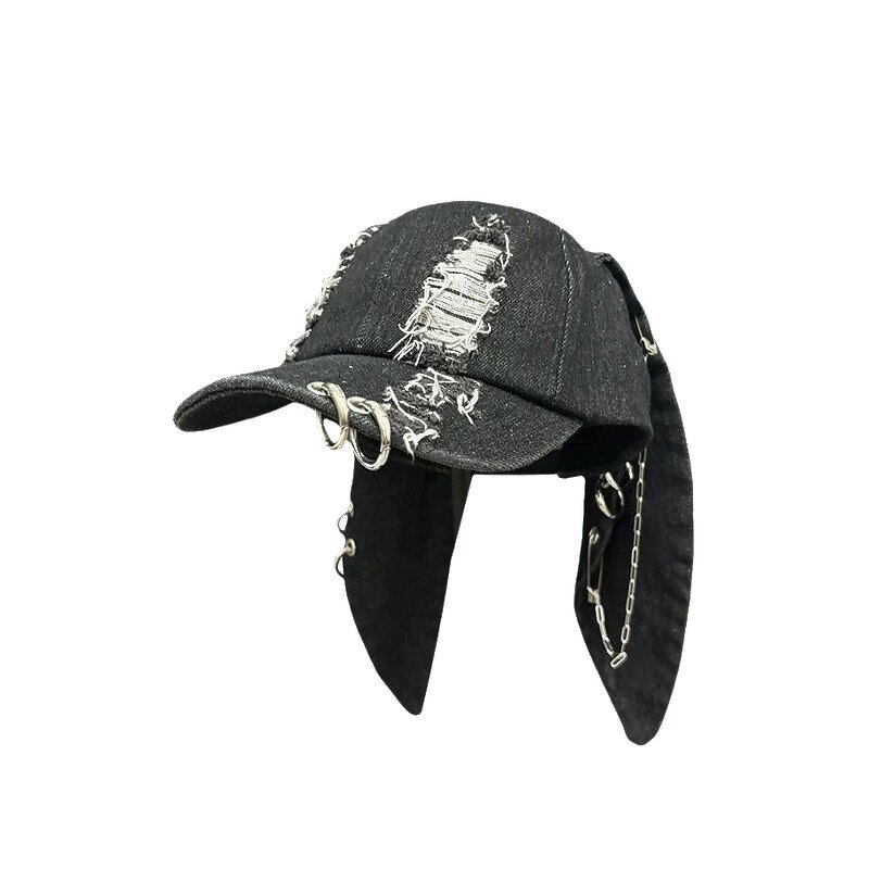 Baseball Cap Manufacturer - OEM Diablo Punk Y2K Rabbit Ear Denim Cowboy