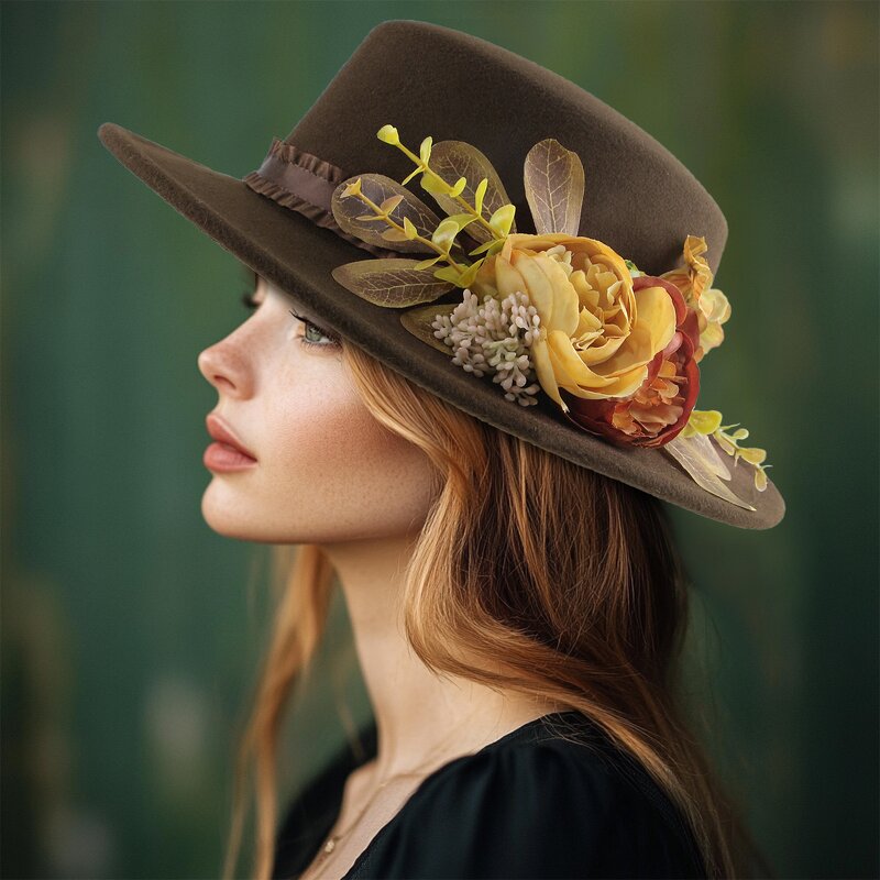 Fur Hat Supplier - OEM Fashionable Unisex Hand Embroidery Elegant Sun