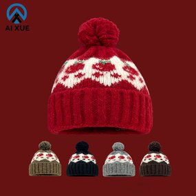 Ski Beanie Manufacturer - OEM Unisex Winter Polyester Cotton Knitted Striped
