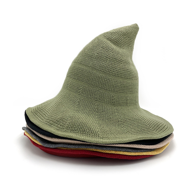 Halloween Wizard Hat Manufacturer - OEM Cross-Border Striped Cotton Knit 3D