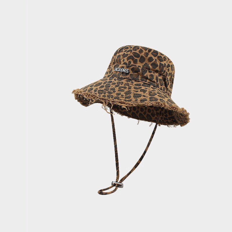 Leopard Sun Hat Supplier - OEM Korean Style Retro 3D Embroidery Denim