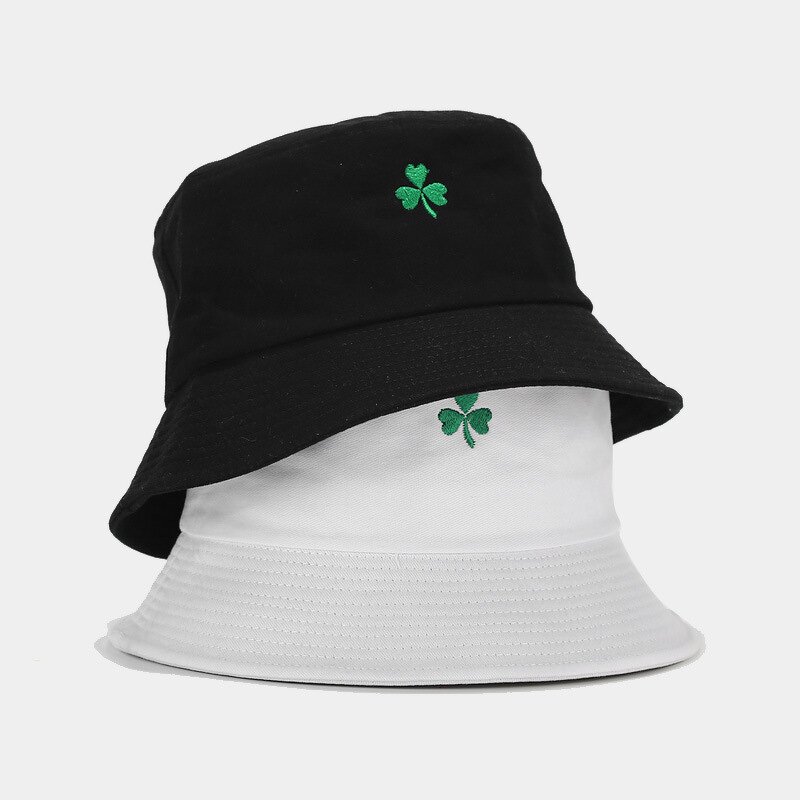 Bucket Hat Manufacturer - OEM 2026 New Korean Clover Leaf Plant Embroidery