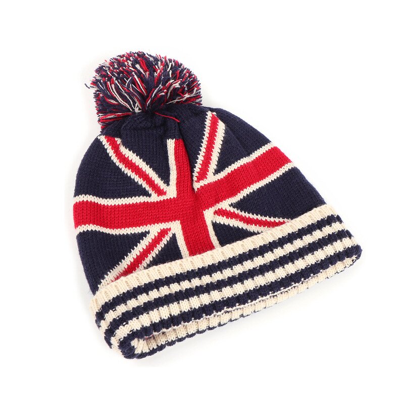 Knitted Hat Supplier - OEM European Rice Flag Star Striped Acrylic