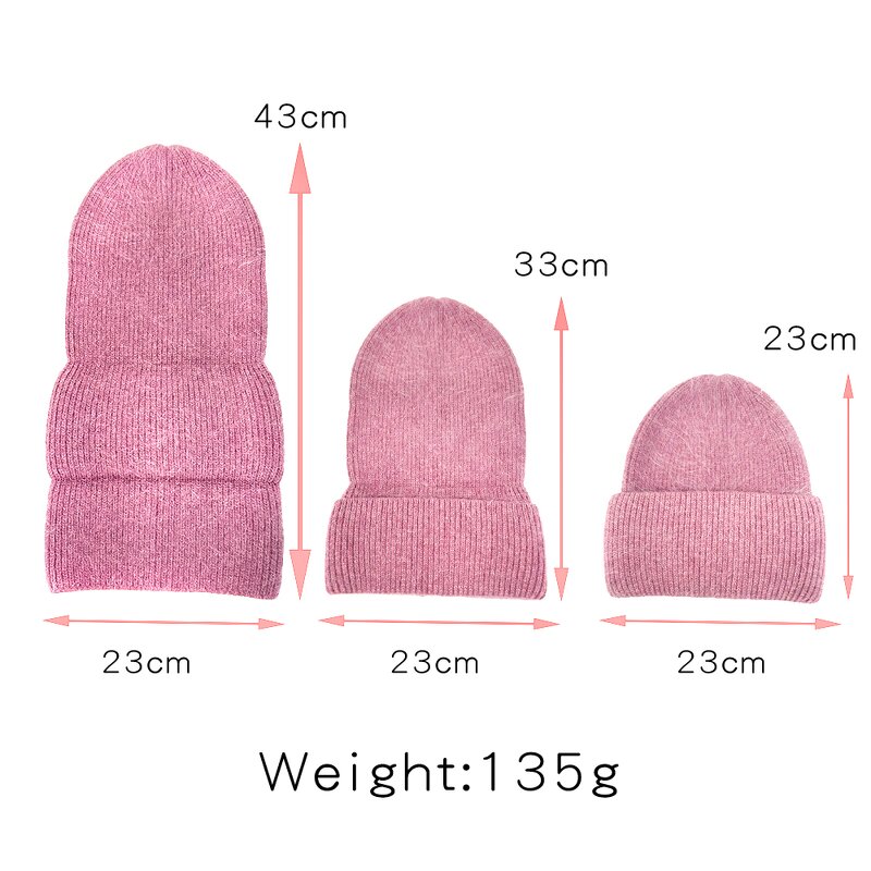 Women's Knitted Hat Supplier - OEM Custom Logo Winter Warm Angora Beanie
