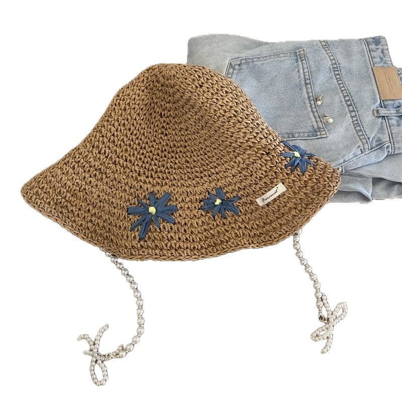 Straw Bucket Hat Supplier - OEM 2026 New Women's Bohemian Embroidery Flower
