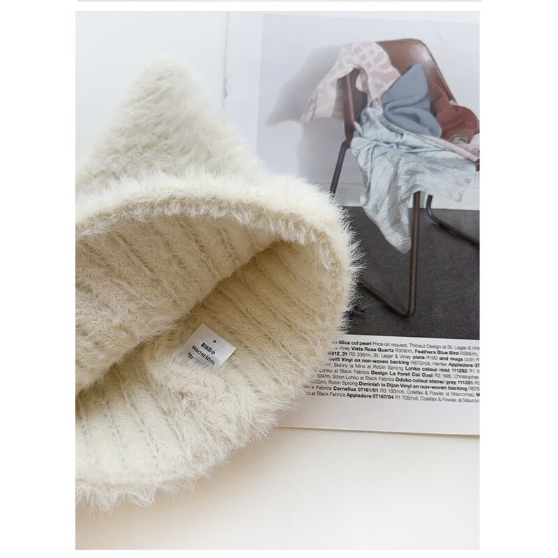 Women's Beanie Manufacturer - OEM Winter Nylon Skull Cat Ear Fluffy