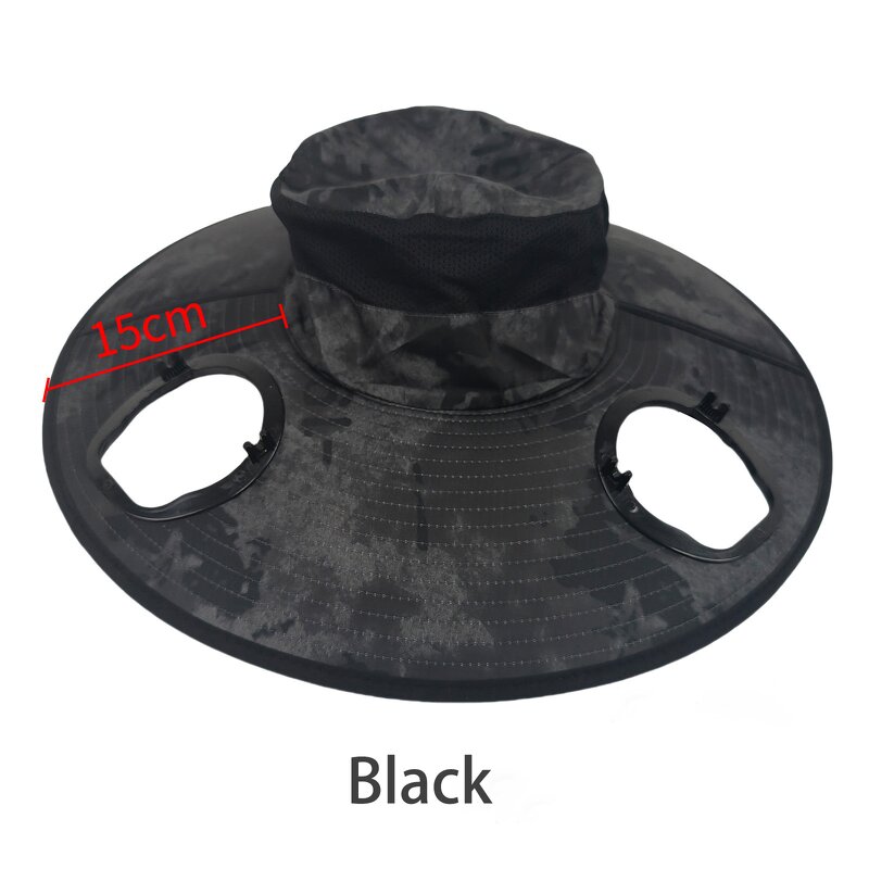 Solar Fan Hat Supplier - OEM Promotional Men's Wide Brim Denim Fabric Sun