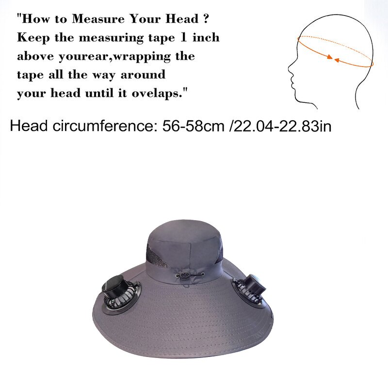 Solar Fan Hat Manufacturer - OEM Latest Hot Sale Men's Wide Brim Power USB