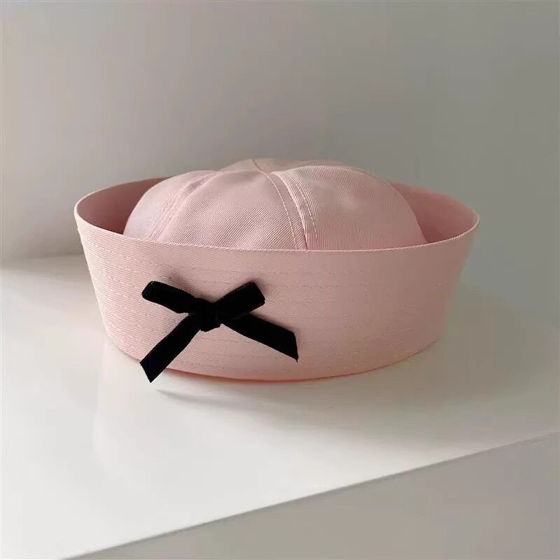 Sailor Hat Manufacturer - OEM 2025 Customized Autumn Winter Solid Polyester Bow