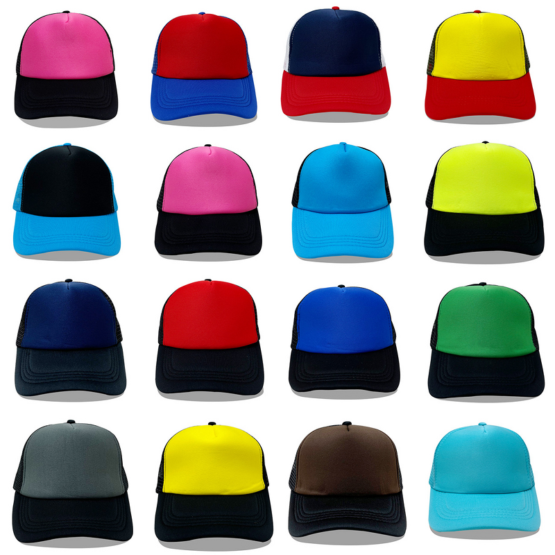 Trucker Hat Manufacturer - OEM Unisex PVC Sponge Mesh Solid Color 6-Panel